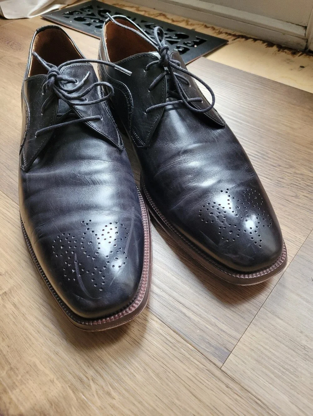 Johnston Abd Murphy Boydstun Medellion Durby Shoes Sz 12 Vguc